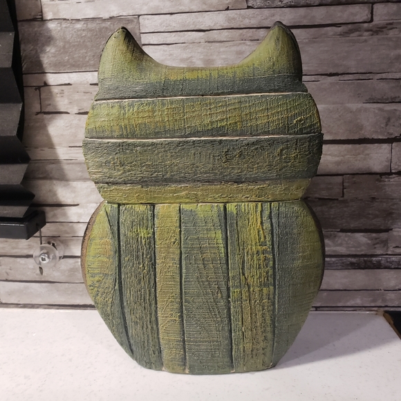 SF Bay Local Artist | Wooden Hand-carved Owl | 8" - Picture 3 of 8